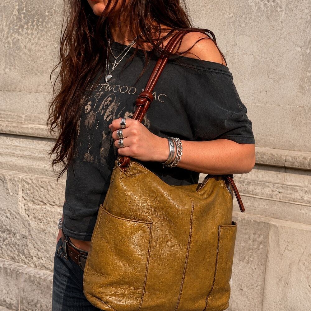 Ellington Genuine Leather Boho Shoulder Bag Butter Soft Slouchy Y2K Purse